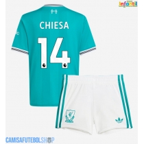 Camisa de time de futebol Liverpool Federico Chiesa #14 Replicas 3º Equipamento Infantil 2025-26 Manga Curta (+ Calças curtas)
